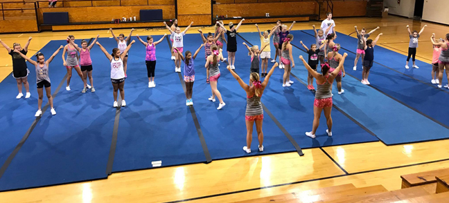 cheerleader practice